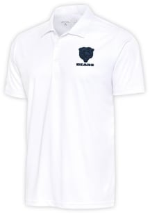 Antigua Chicago Bears White Tonal Logo Tribute Big and Tall Polo