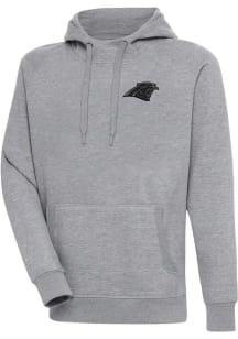 Antigua Carolina Panthers Mens Grey Tonal Logo Victory Long Sleeve Hoodie