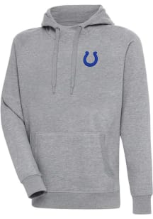 Antigua Indianapolis Colts Mens Grey Tonal Logo Victory Long Sleeve Hoodie