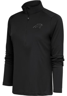 Antigua Carolina Panthers Womens Grey Tonal Logo Tribute 1/4 Zip Pullover