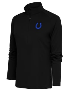 Antigua Indianapolis Colts Womens Black Tonal Logo Tribute 1/4 Zip Pullover
