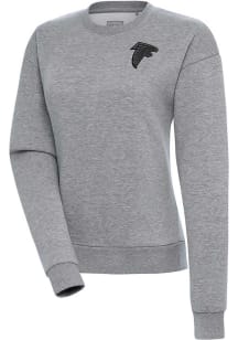 Antigua Atlanta Falcons Womens Grey Tonal Logo Victory Crew Sweatshirt