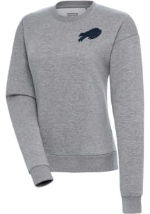 Antigua Buffalo Bills Womens Grey Tonal Logo Victory Crew Sweatshirt
