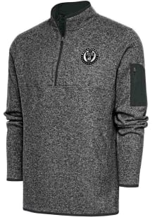 Antigua Philadelphia Union Mens Grey Metallic Logo Fortune Big and Tall 1/4 Zip Pullover