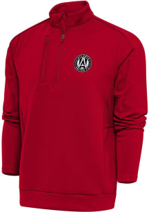 Antigua Atlanta United FC Mens Red Metallic Logo Generation Big and Tall 1/4 Zip Pullover