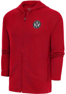 Antigua Atlanta United FC Mens Red Metallic Logo Legacy Long Sleeve Full Zip Jacket