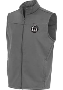 Antigua Philadelphia Union Mens Grey Metallic Logo Links Golf Sleeveless Jacket