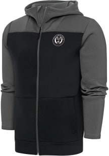 Antigua Philadelphia Union Mens Grey Metallic Logo Protect Long Sleeve Full Zip Jacket