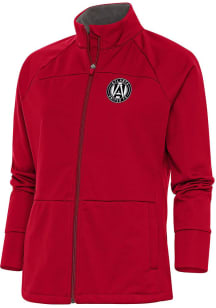 Antigua Atlanta United FC Womens Red Metallic Logo Links Light Weight Jacket