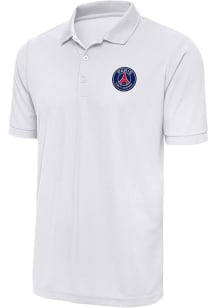 Antigua Paris Saint-Germain FC Mens White Derive Short Sleeve Polo