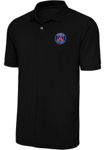 Antigua Paris Saint-Germain FC Mens Black Derive Short Sleeve Polo