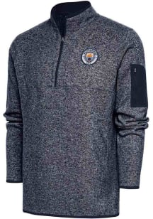 Antigua Manchester City FC Mens Navy Blue Elevate Long Sleeve 1/4 Zip Pullover