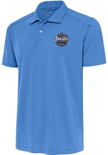 Antigua Mens Light Blue 2024 NHL Winter Classic Tribute Short Sleeve Polo