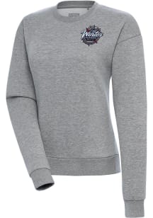 Antigua Womens Grey 2024 NHL Winter Classic Victory Crew Sweatshirt