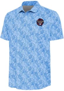 Antigua Mens Light Blue 2024 MLB All Stars Tampa Short Sleeve Dress Shirt