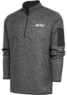 Antigua New York Jets Mens Grey Fortune Big and Tall 1/4 Zip Pullover