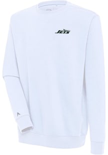 Antigua New York Jets Mens White Victory Long Sleeve Crew Sweatshirt