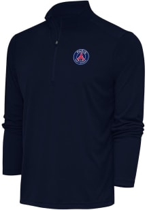 Antigua Paris Saint-Germain FC Mens Navy Blue Statement Long Sleeve 1/4 Zip Pullover