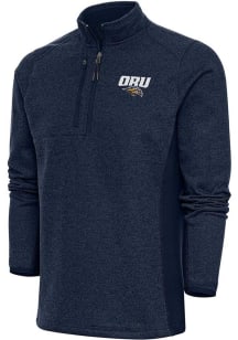 Antigua Oral Roberts Golden Eagles Mens Navy Blue Course Pullover Jackets