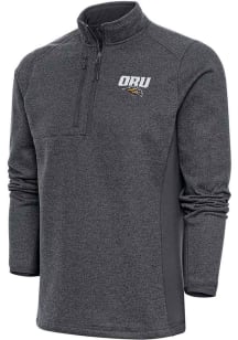 Antigua Oral Roberts Golden Eagles Mens Charcoal Course Pullover Jackets