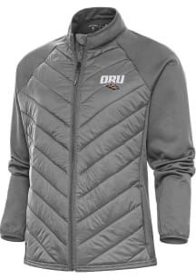Antigua Oral Roberts Golden Eagles Womens Grey Altitude Heavy Weight Jacket