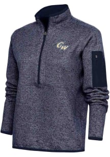 Antigua George Washington Revolutionaries Womens Navy Blue Fortune Qtr Zip