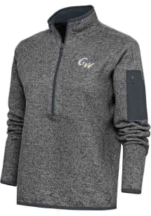 Antigua George Washington Revolutionaries Womens Grey Fortune Qtr Zip