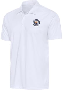 Antigua Manchester City FC Mens White Statement Short Sleeve Polo