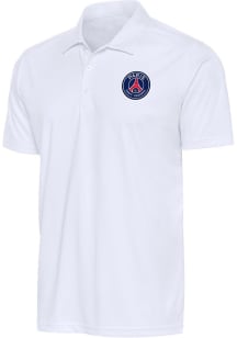 Antigua Paris Saint-Germain FC Mens White Statement Short Sleeve Polo