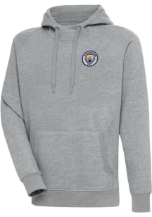 Antigua Manchester City FC Mens Grey Takeover Long Sleeve Hoodie