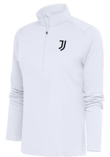 Antigua Juventus Womens White Statement 1/4 Zip Pullover