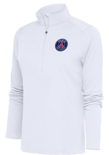 Antigua Paris Saint-Germain FC Womens White Statement 1/4 Zip Pullover