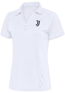 Antigua Juventus FC Womens White Statement Short Sleeve Polo Shirt