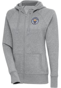 Antigua Manchester City FC Womens Grey Takeover Long Sleeve Full Zip Jacket