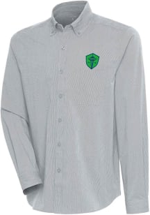 Antigua Seattle Sounders FC Mens Grey Compression Long Sleeve Dress Shirt