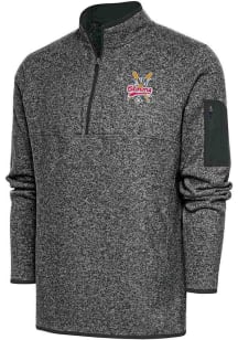 Antigua Indianapolis Clowns Mens Grey Fortune Big and Tall 1/4 Zip Pullover