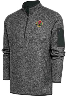 Antigua Pittsburgh Crawfords Mens Grey Fortune Big and Tall 1/4 Zip Pullover