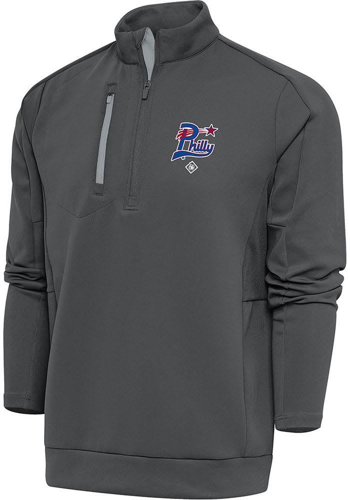 Men's Antigua Charcoal Salt Lake City Stars Big & Tall Generation Quarter-Zip Pullover Top