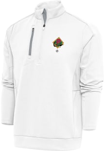 Antigua Pittsburgh Crawfords Mens White Generation Long Sleeve 1/4 Zip Pullover