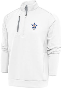 Antigua St Louis Stars Mens White Generation Long Sleeve 1/4 Zip Pullover
