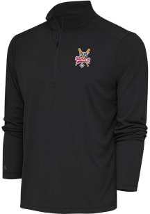 Antigua Indianapolis Clowns Mens Grey Tribute Long Sleeve 1/4 Zip Pullover