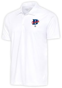Antigua Cleveland Buckeyes White Tribute Big and Tall Polo