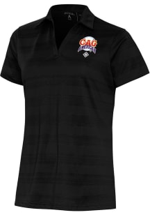 Antigua Chicago American Giants Womens Black Compass Short Sleeve Polo Shirt
