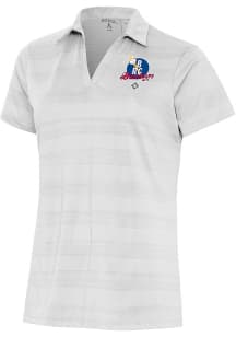 Antigua Chicago American Giants Womens White Compass Short Sleeve Polo Shirt