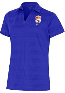 Antigua Kansas City Monarchs Womens Blue Compass Short Sleeve Polo Shirt