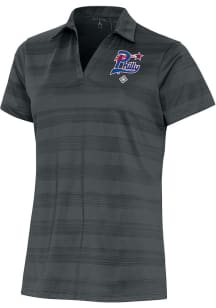 Antigua Philadelphia Stars Womens Grey Compass Short Sleeve Polo Shirt