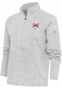 Antigua Chicago American Giants Womens Grey Fortune 1/4 Zip Pullover