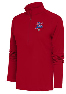 Antigua Philly Stars Womens Red Tribute 1/4 Zip Pullover