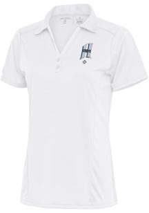 Antigua Homestead Grays Womens White Tribute Short Sleeve Polo Shirt