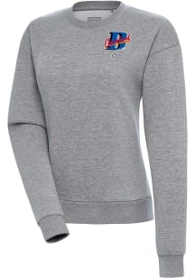 Antigua Cleveland Buckeyes Womens Grey Victory Crew Sweatshirt